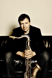 Chris Potter posing with his Saxophone
