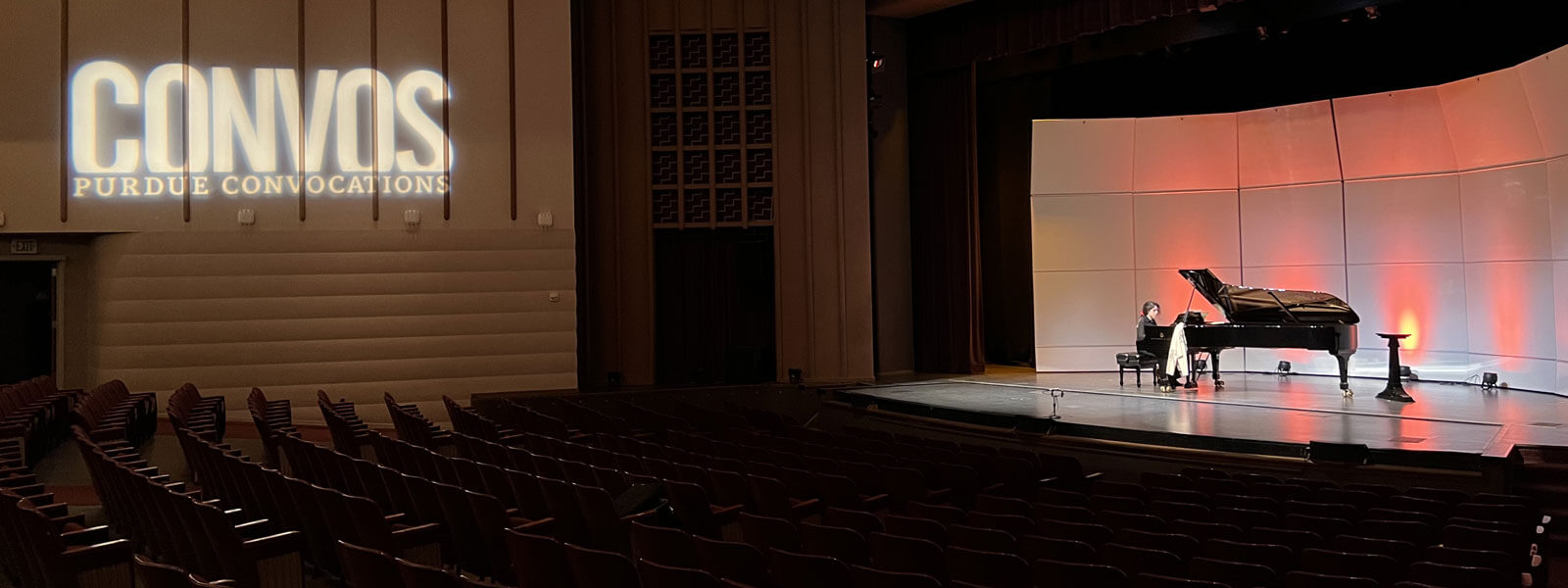 Loeb Playhouse - Beatrice Rana rehearsing on stage