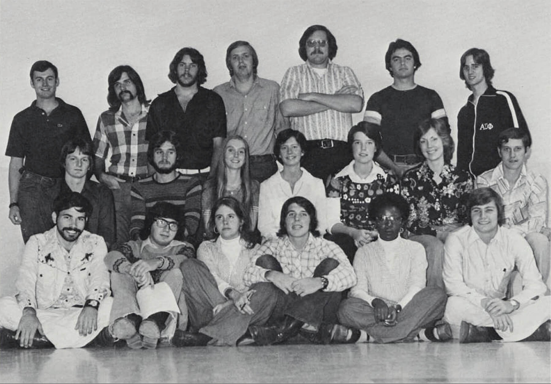 The original Student Concert Committee in 1976