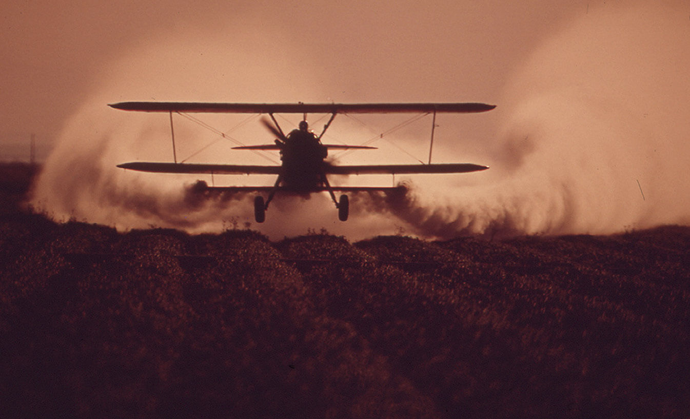 Crop duster in the Imperial Valley