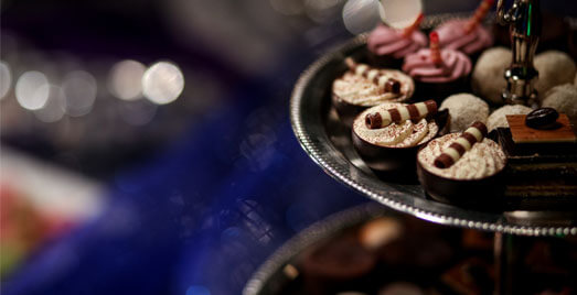 Close up of a tray of cupcakes