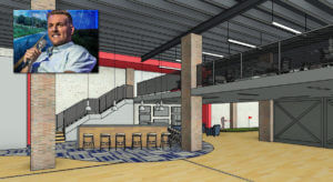 rendering of Pat McAfee's Barstool Heartland headquarters in Indianapolis
