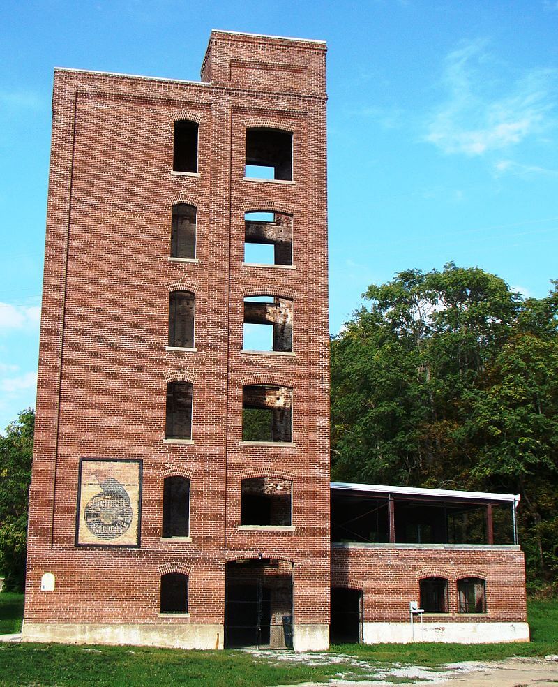 the remains of Starr Piano Company factory, home of Gennett Records, Richmond, Indiana