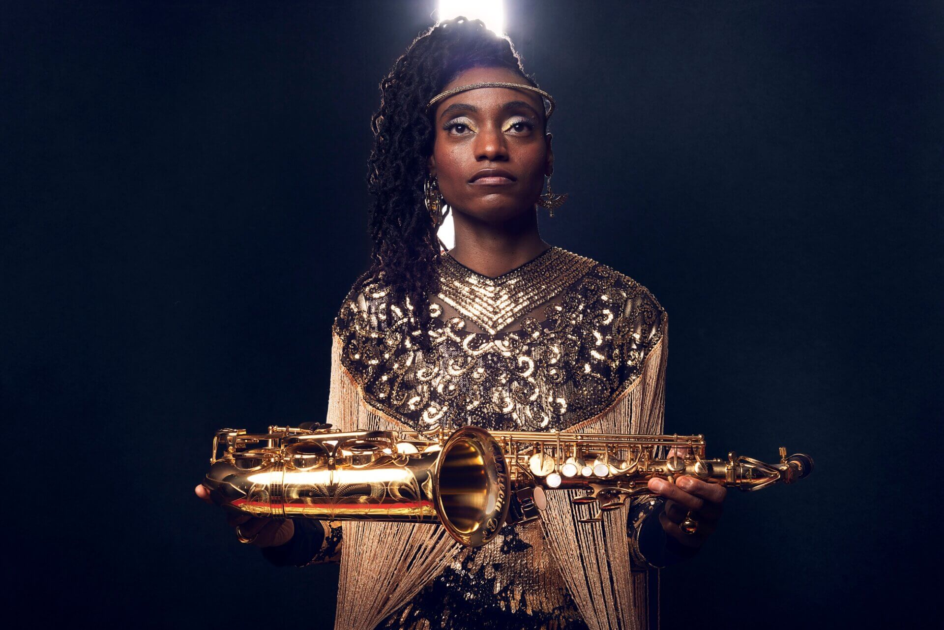 Lakecia Benjamin, alto saxophone, photo by Elizabeth Leitzell