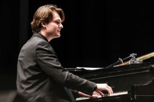 Purdue Jazz Band piano soloist, photo credit: Mark Sheldon